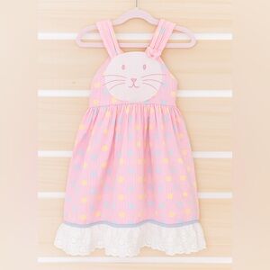 Cotton Kids Pink Bunny Dress - Size 6